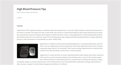 Desktop Screenshot of highbloodpressuretips.net